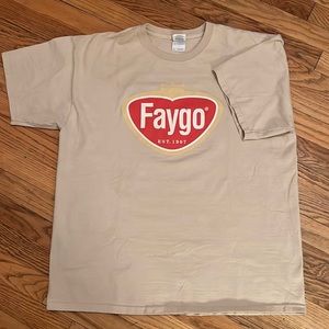 FAYGO TAN & RED T-SHIRT SZ XL